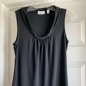 Black Tank with detail at neck